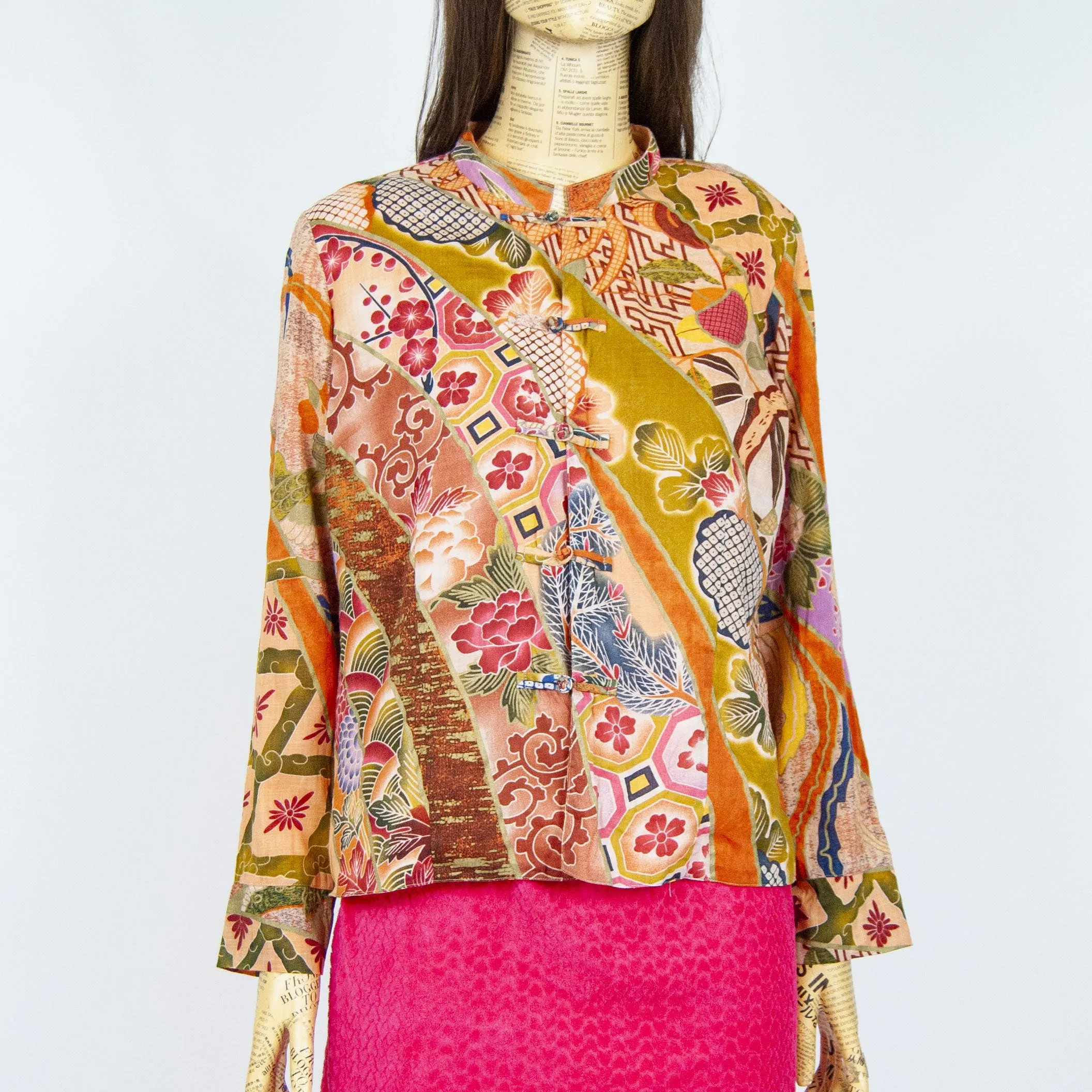 00's Reversible Stand Collar Blouse  by Citron