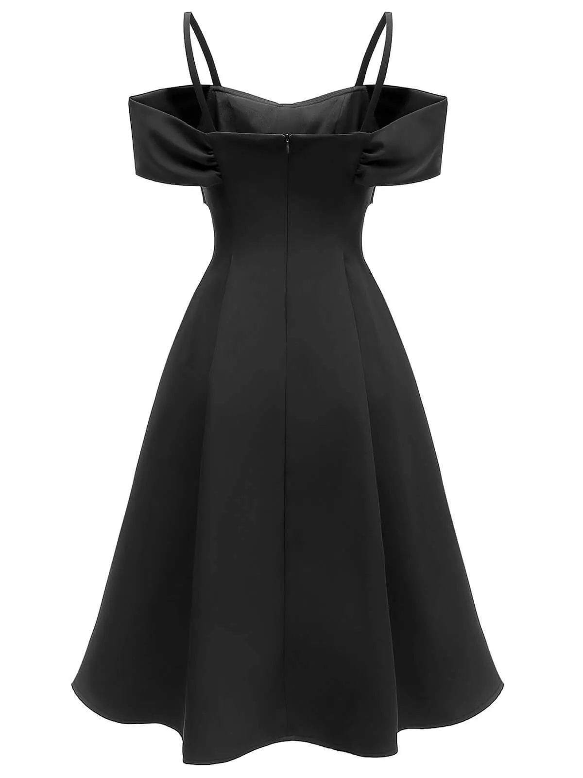1950s Cold Shoulder Wedding Guest Dress