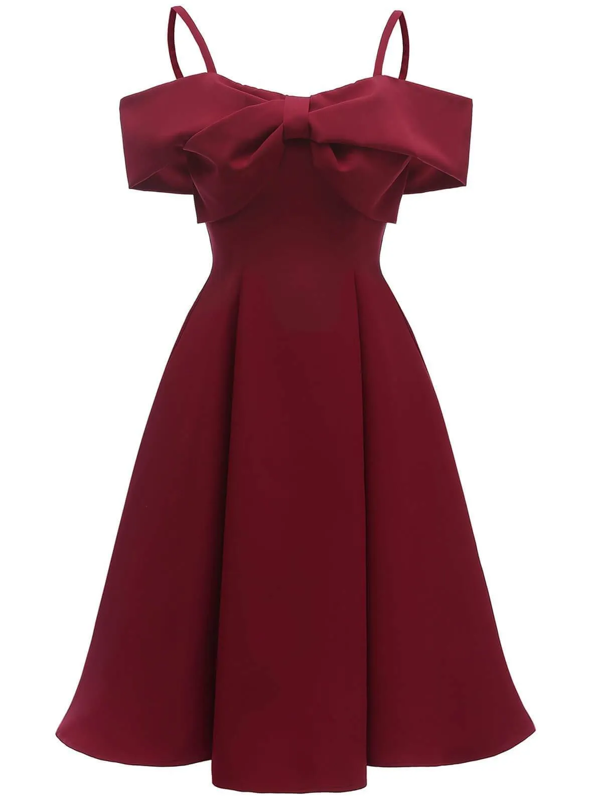 1950s Cold Shoulder Wedding Guest Dress