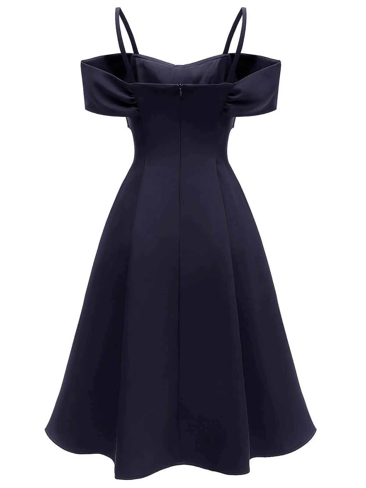 1950s Cold Shoulder Wedding Guest Dress