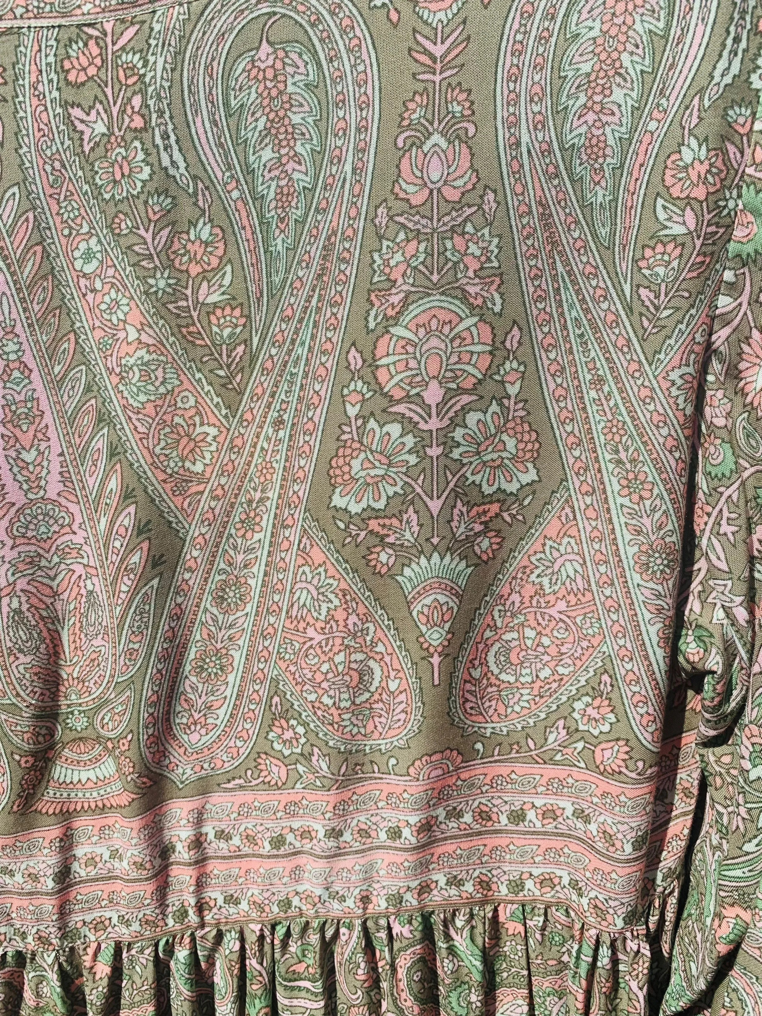 50% OFF Florence Smock Top in Sage & Blush Paisley Floral