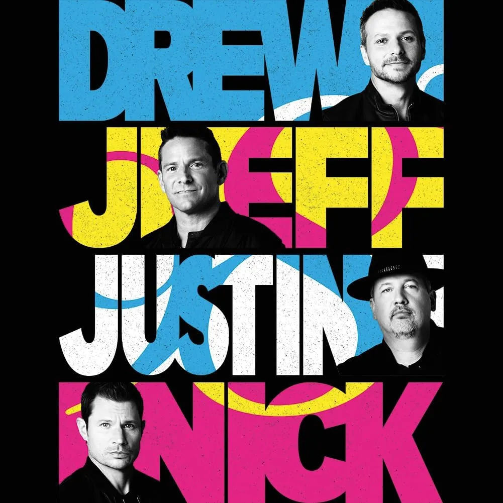98 Degrees Group Names Adult Black Short Sleeve T Shirt Vintage Style 90s Boy Band Graphic Tees