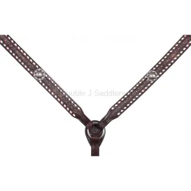 BC481 - Brown Vintage Studded Breast Collar