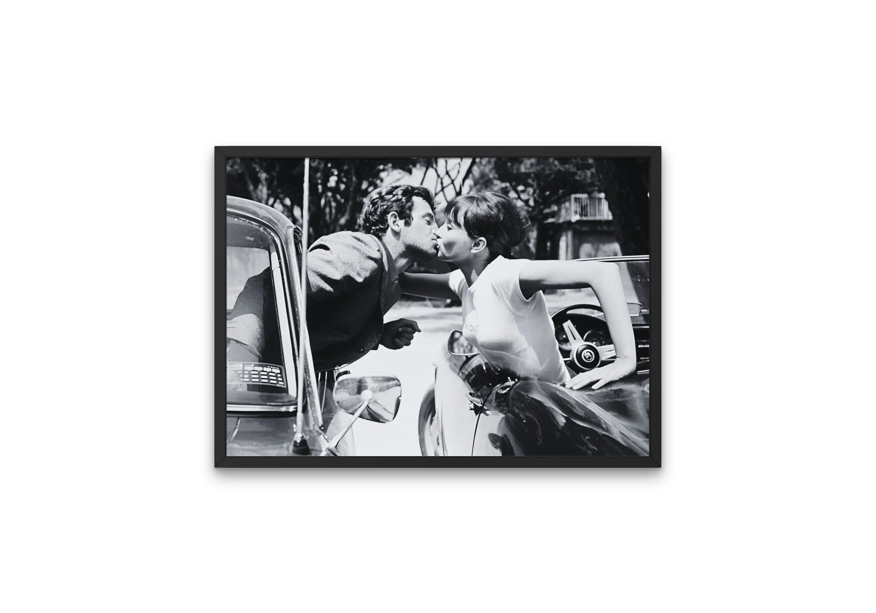 Black & White Classic Movie Poster PRINTABLE WALL ART, Vintage Car, Vintage Wall Art, Retro Wall Decor, Old Hollywood, The Kiss Poster, Glam