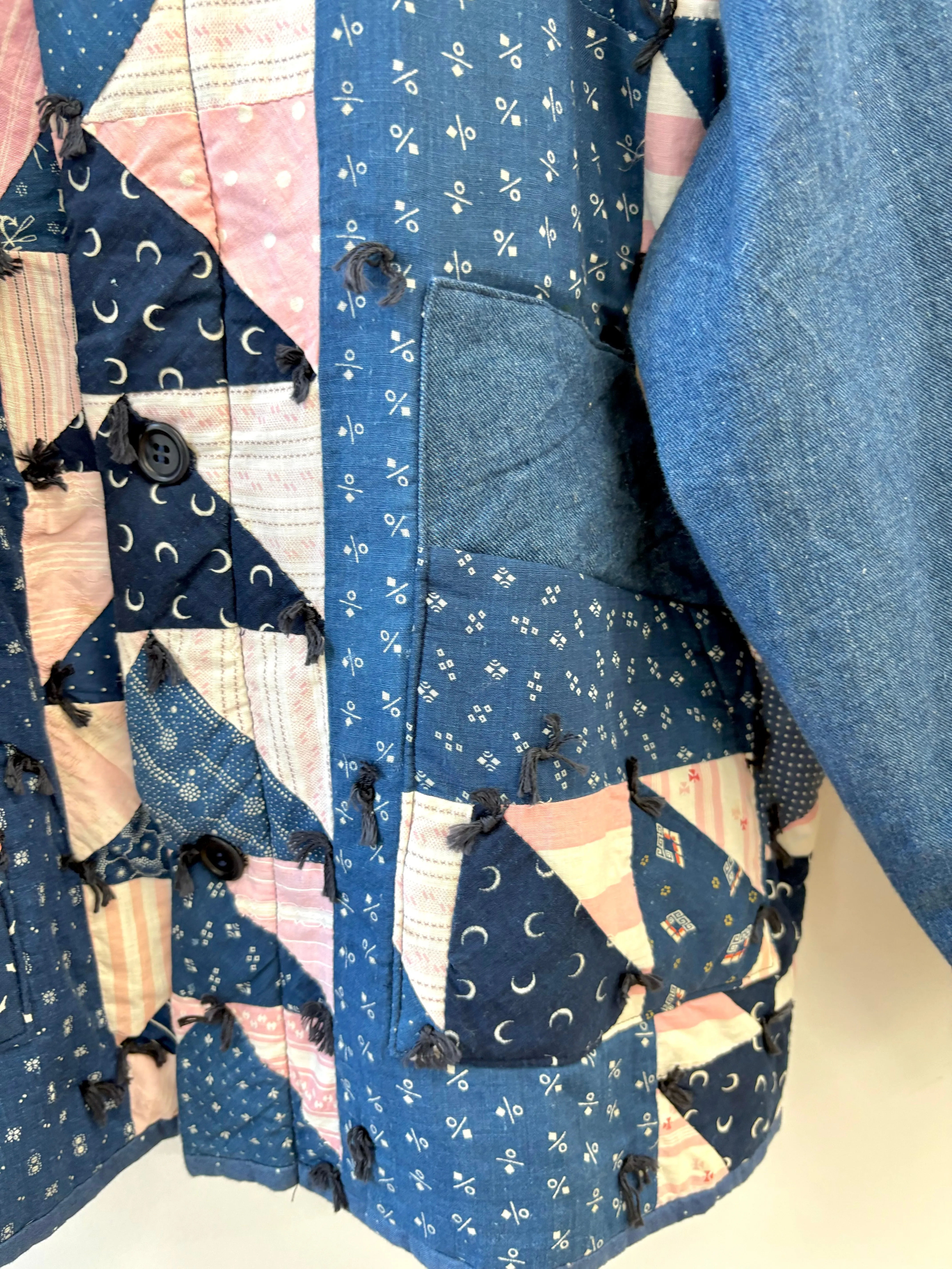 Blue & Pink Heirloom Quilt Utility Jacket