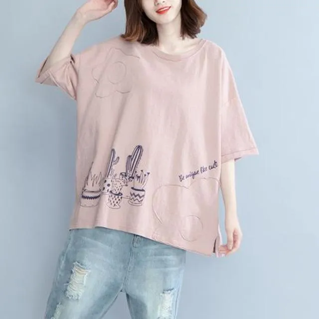Cactus Printed Vintage T-shirt