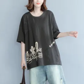 Cactus Printed Vintage T-shirt