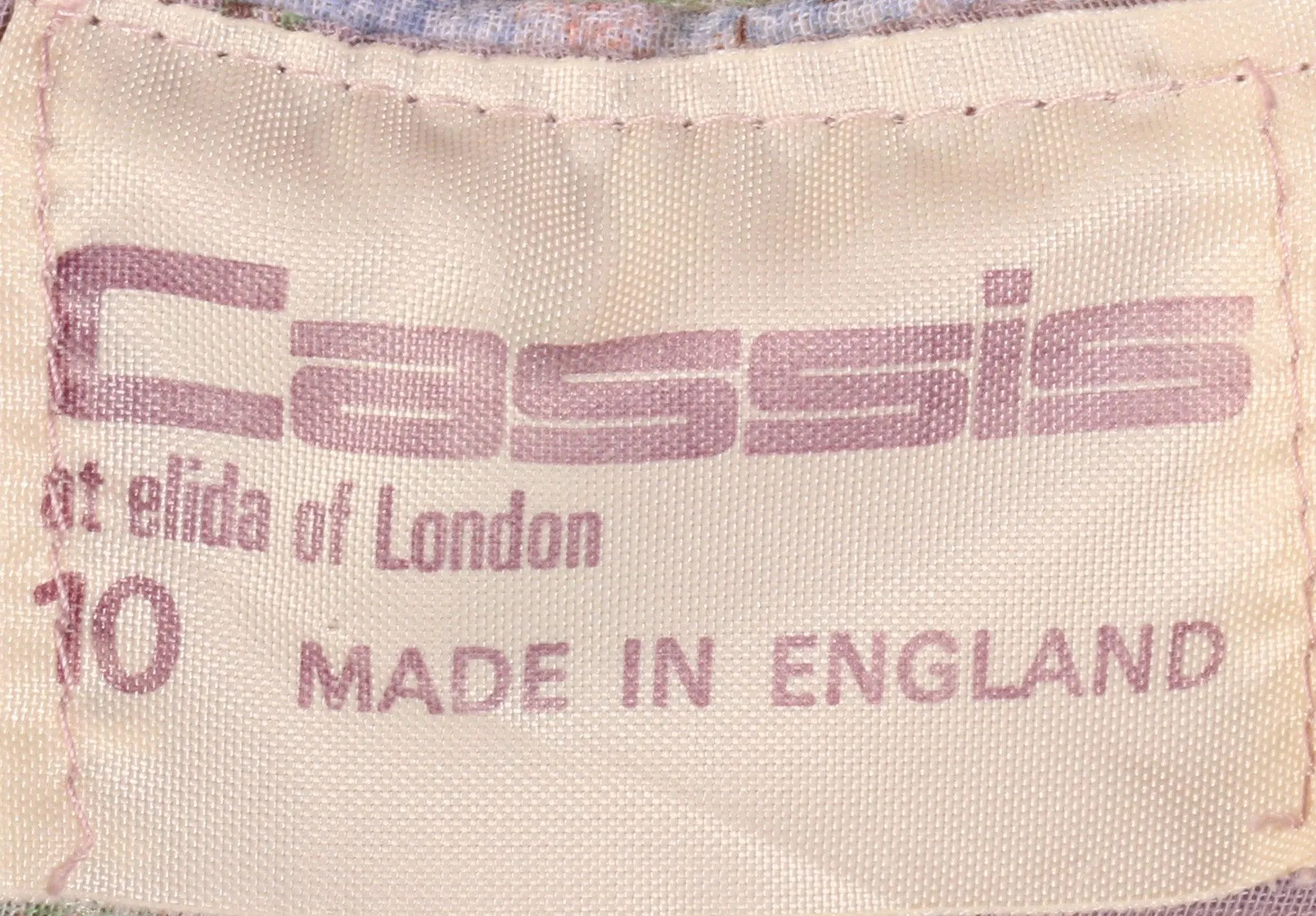 Cassis at Elida of London Vintage Purple Floral Dress with Lace Size 10