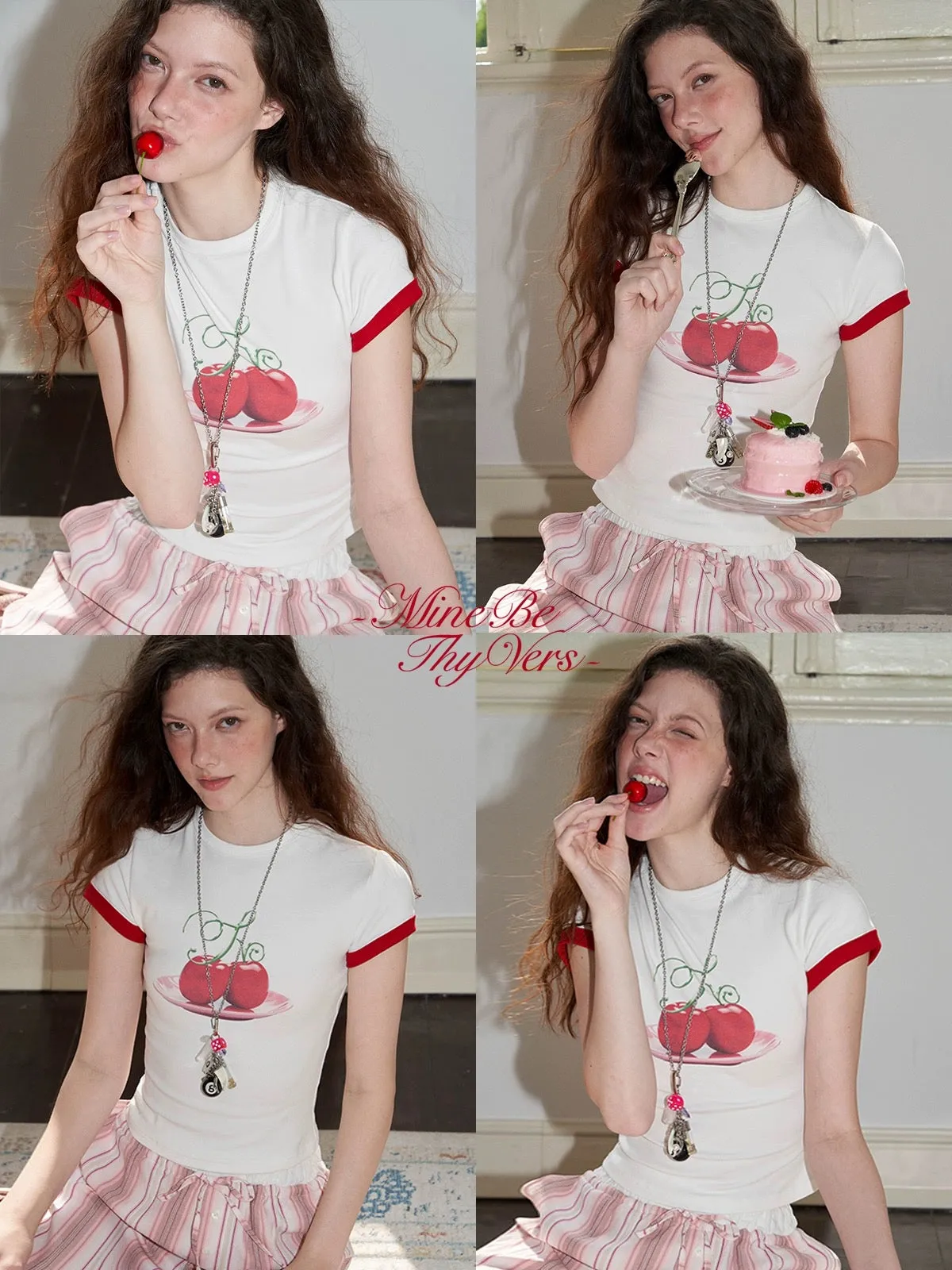 Cherry Me Crop Top T shirt