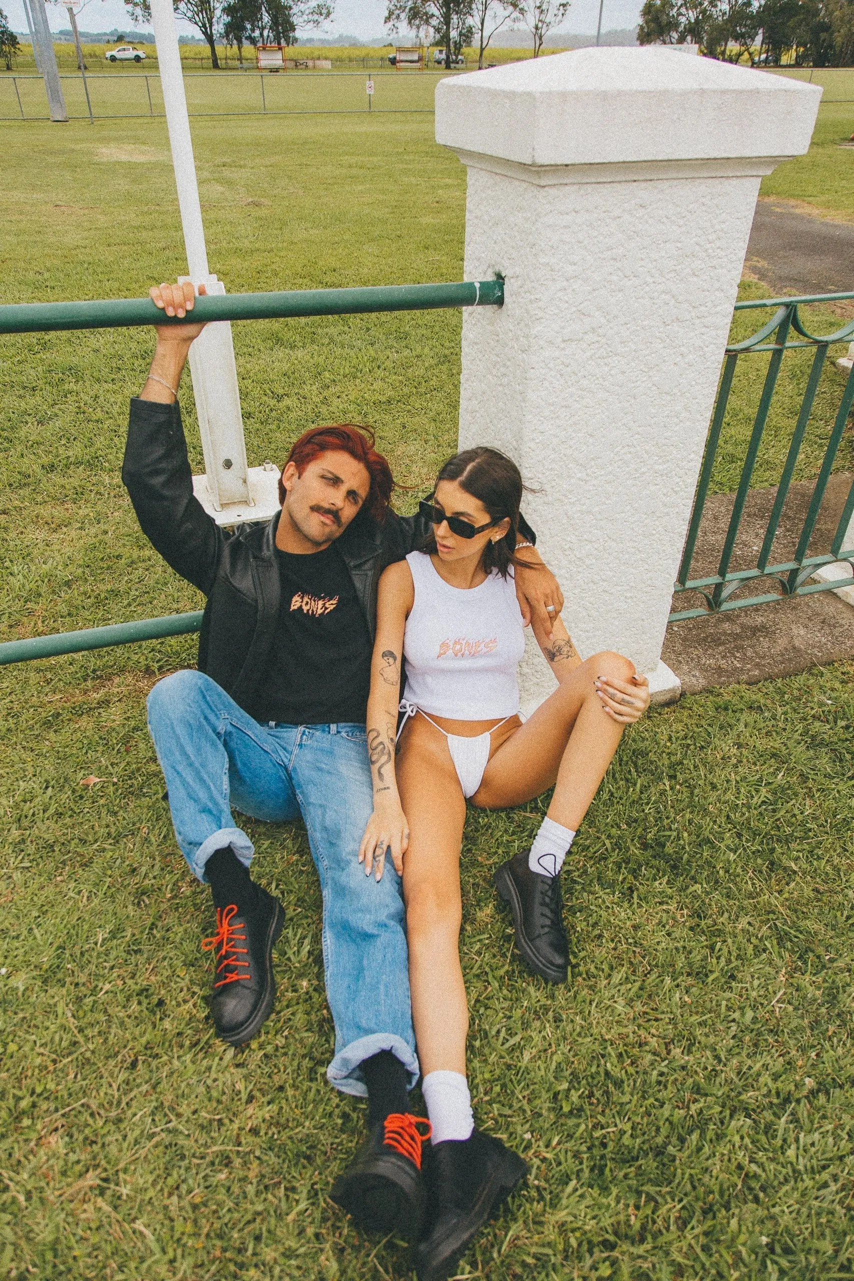 clubFlame Racer Back Crop - Organic Vintage White