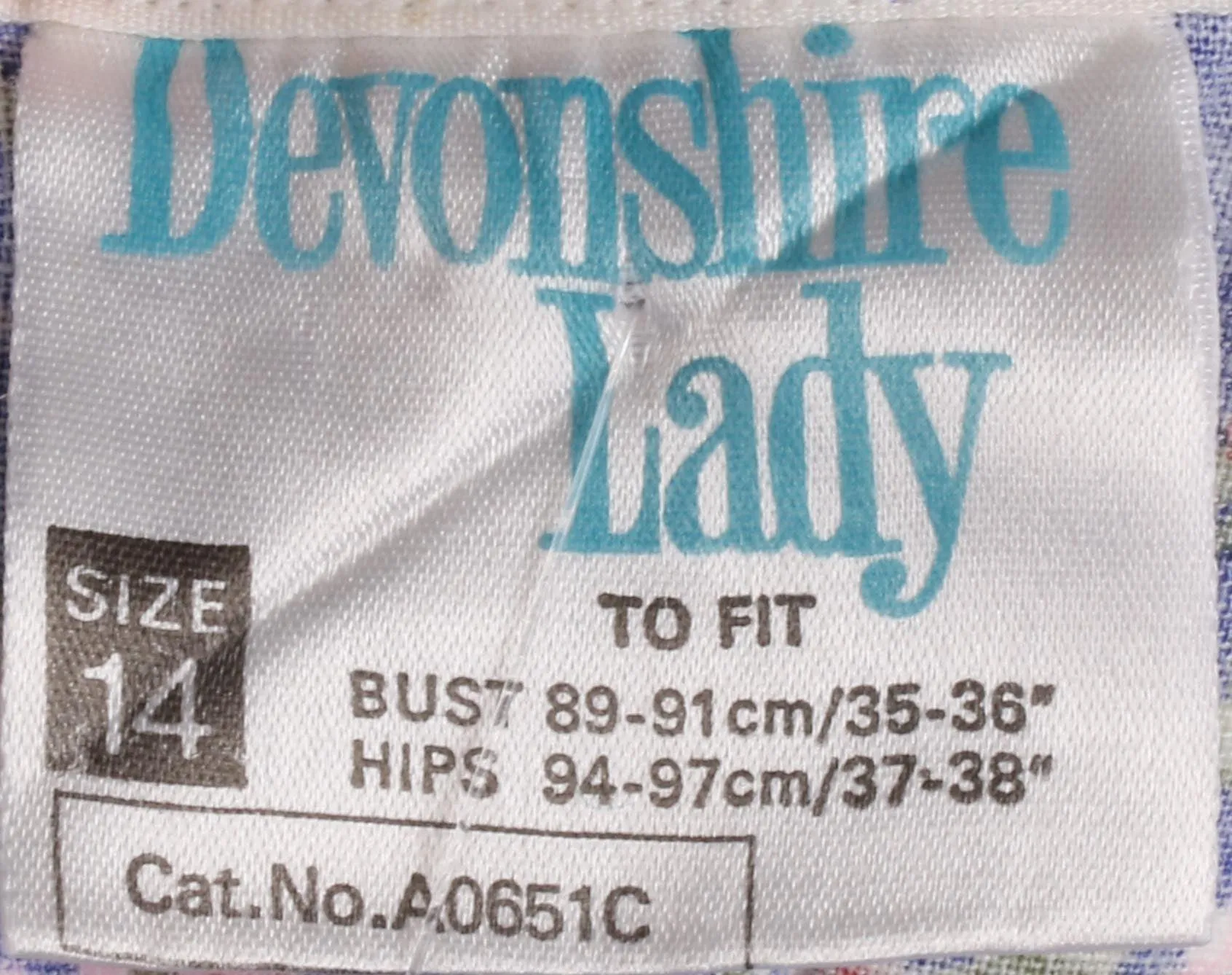 Devonshire Lady cotton vintage floral blue dress size M