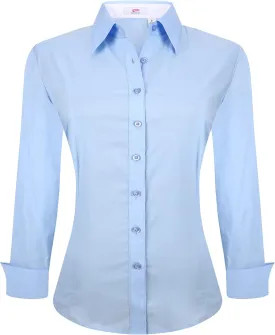 Esabel.C Womens Button Down Shirts Long Sleeve Regular Fit Stretch Work Blouse