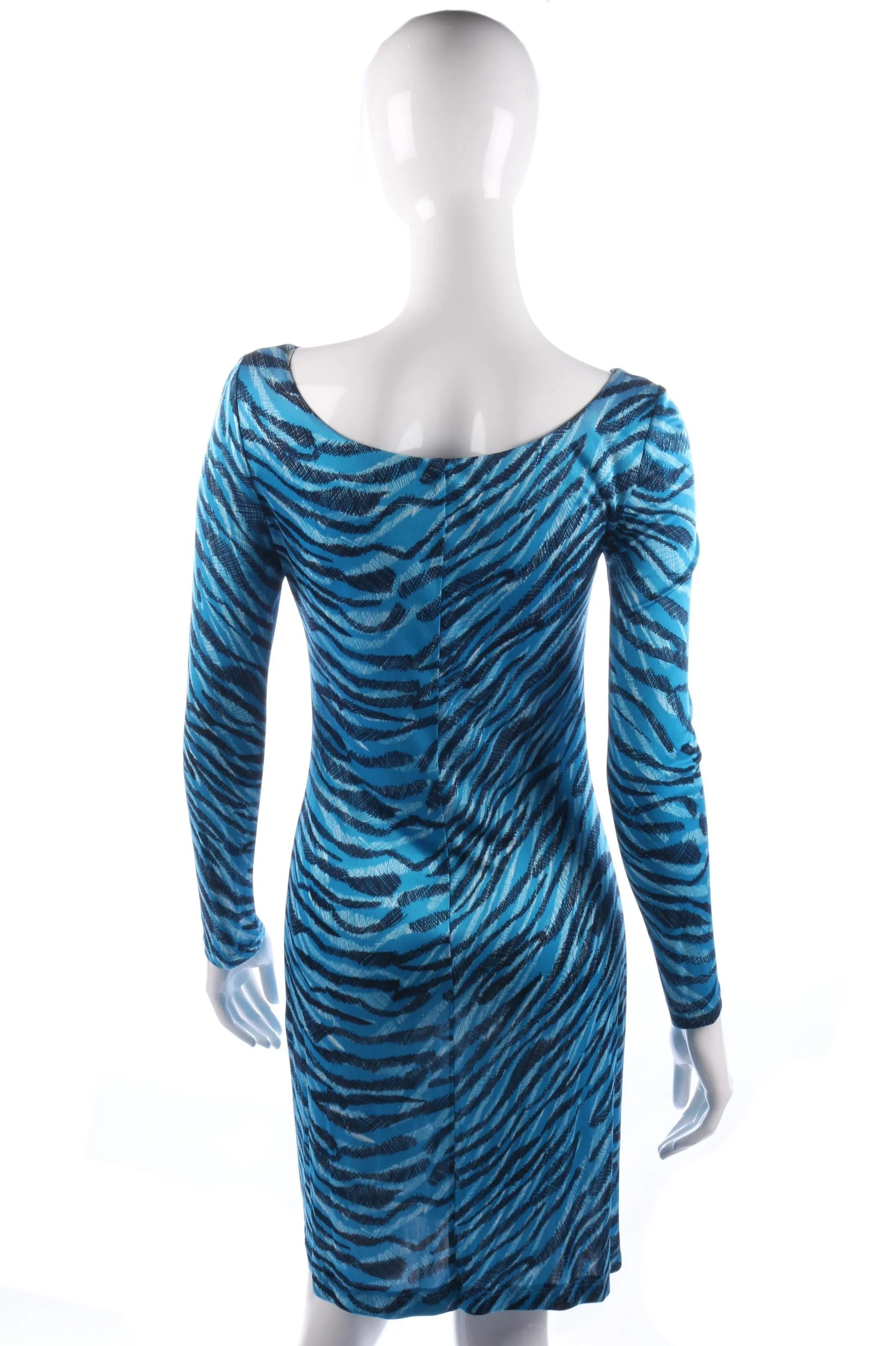 Fabulous L.K.Bennett Blue Animal Print Dress Size 10