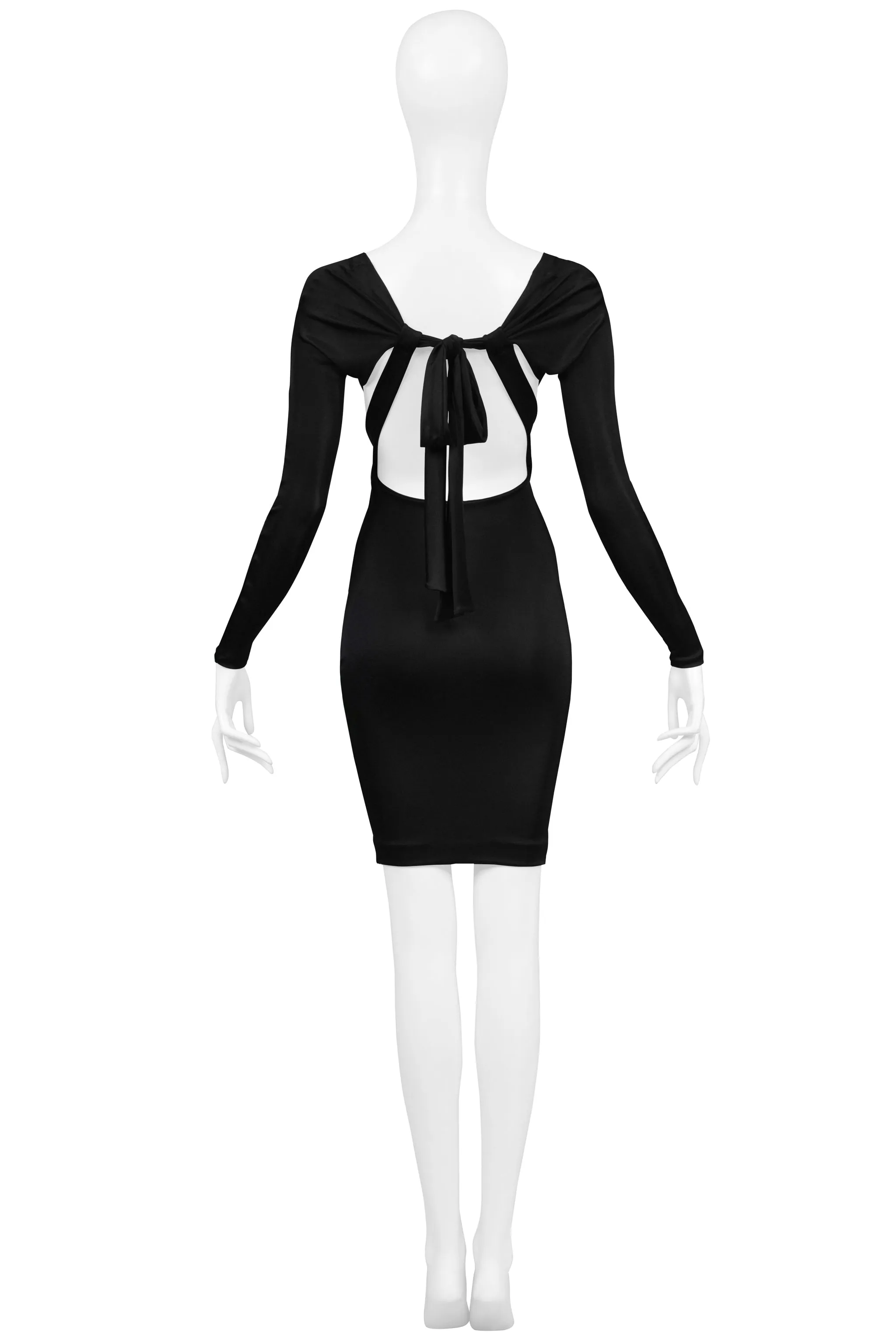 GUCCI BY TOM FORD BLACK CUTOUT MINI DRESS