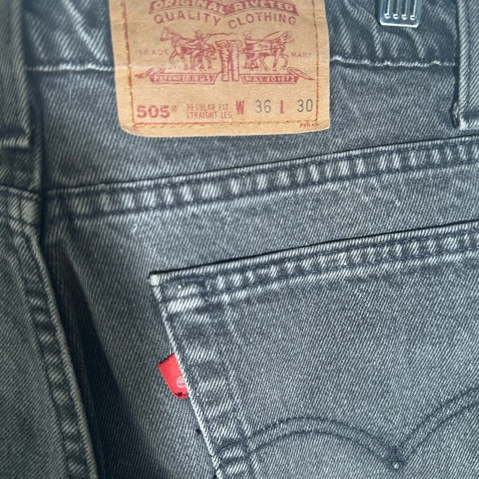 Levi's Vintage 505 Black Straight-Leg Jeans with Classic Cut