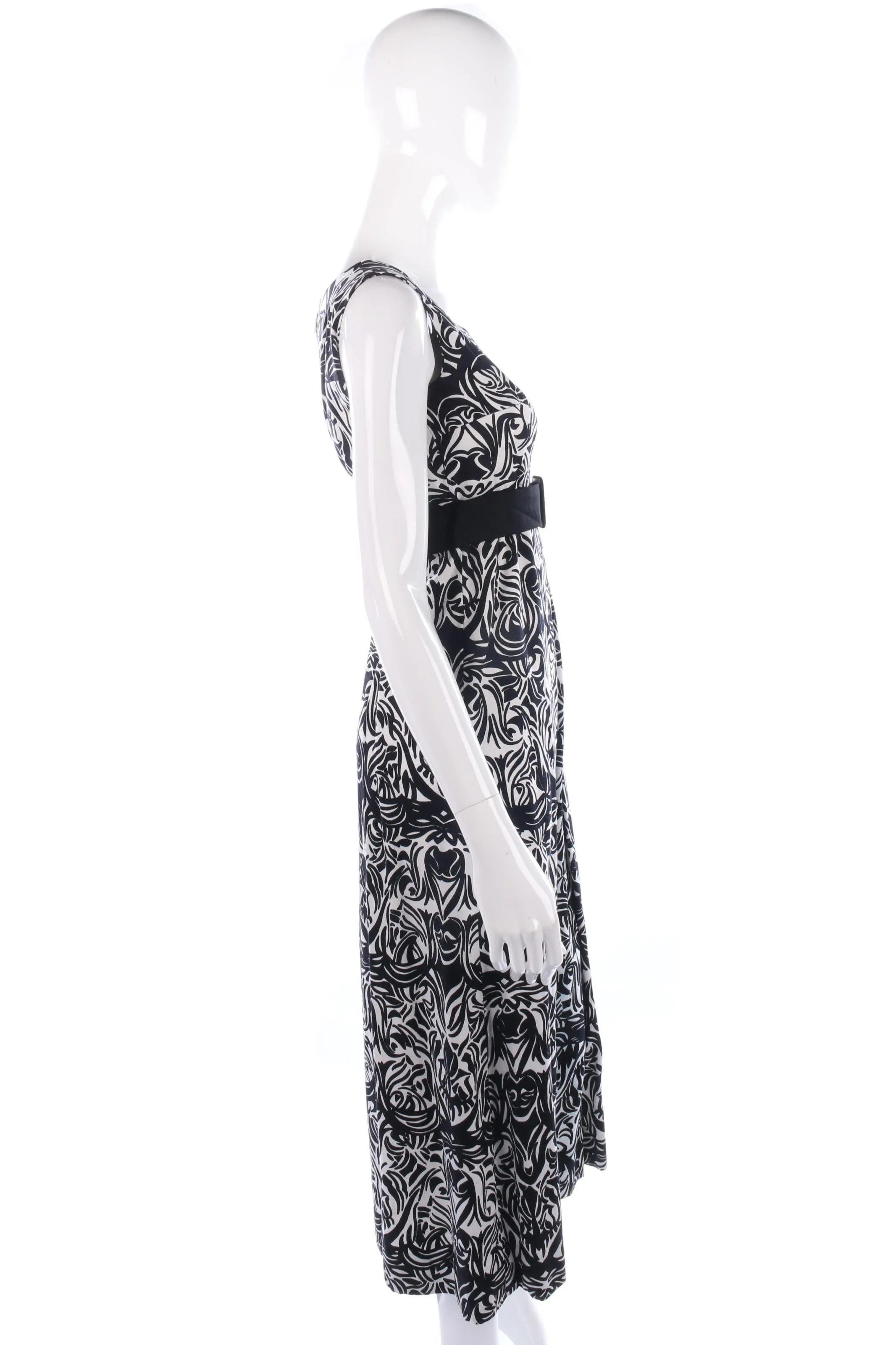 Lovely vintage black and white cotton dress size 10