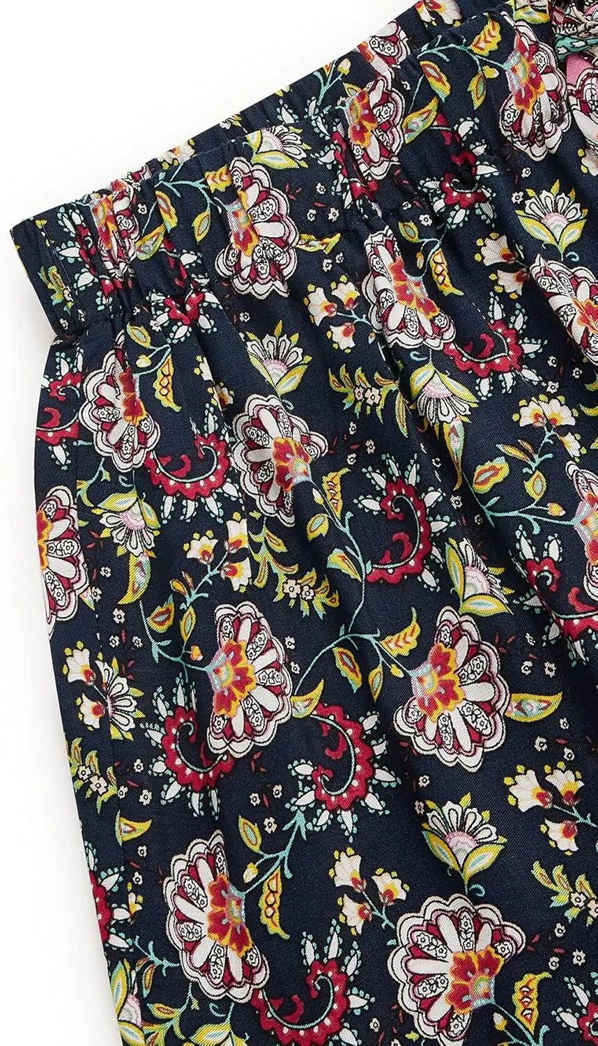 Milumia Women Boho Vintage Floral Print Long Skirt Summer Tiered Maxi Skirt