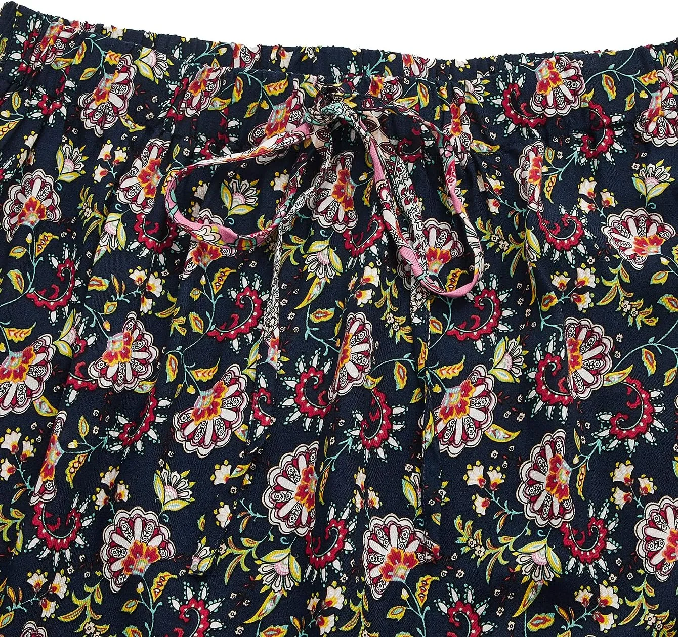 Milumia Women Boho Vintage Floral Print Long Skirt Summer Tiered Maxi Skirt