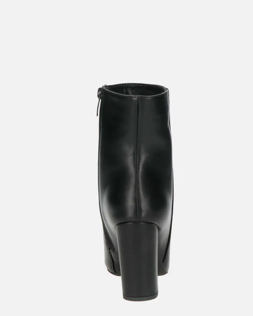 OLIVIA - stivaletti con cerniera in PU nero