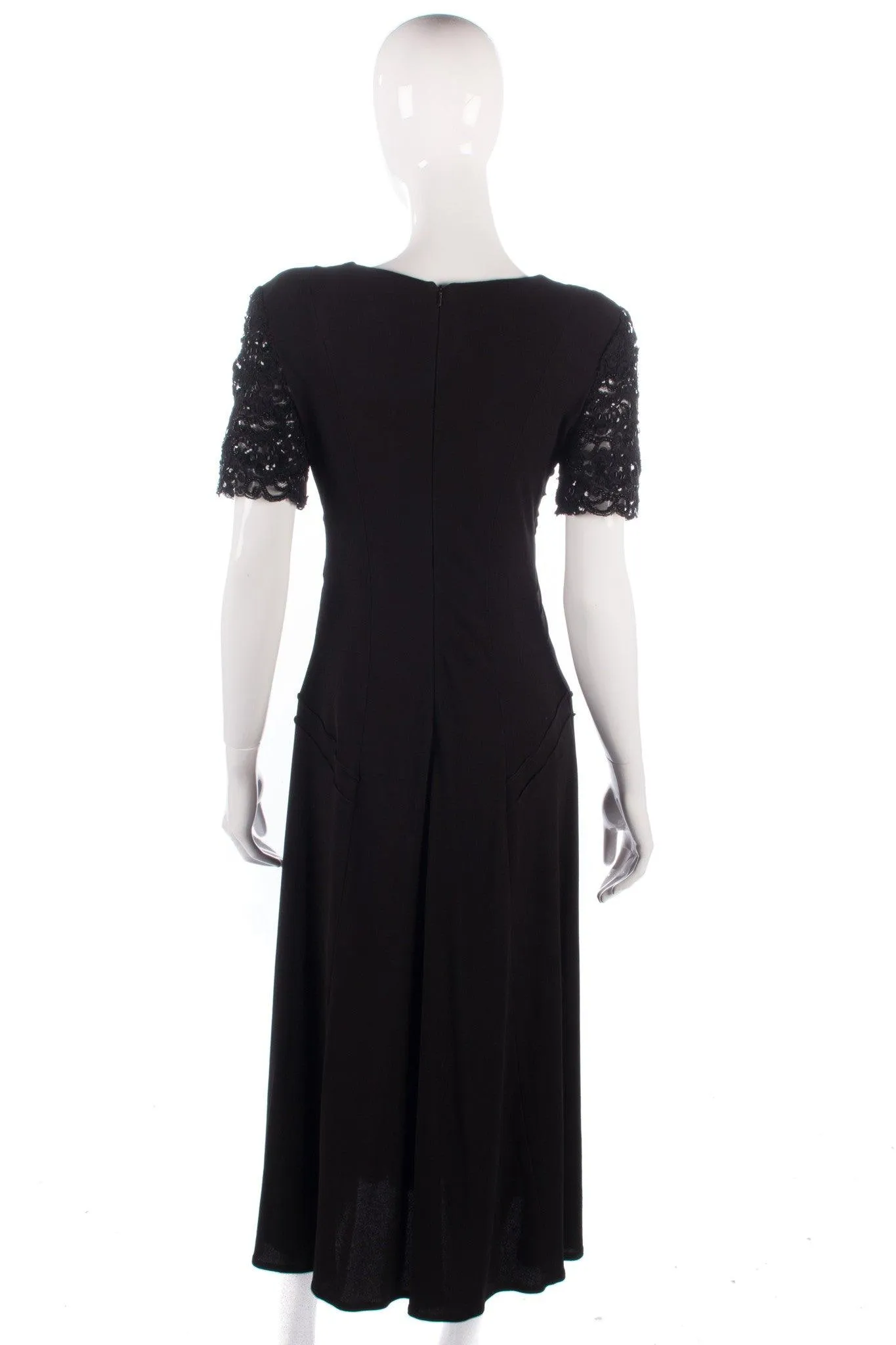 Sierra Designs Vintage black dress with beading size 10/12