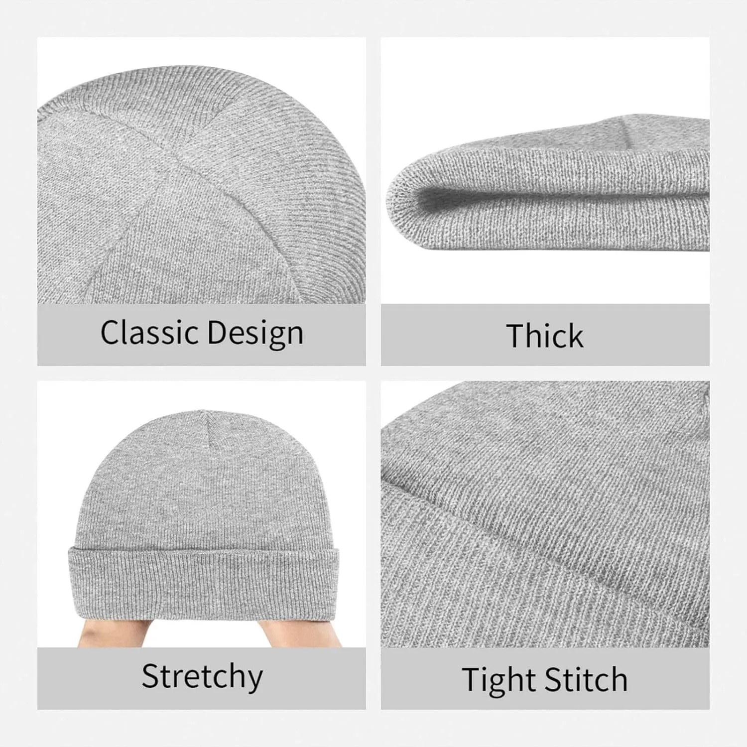 University of Mary Washington Logo Classic Warm Winter Knit Cap Fleece Lined Beanie Hat