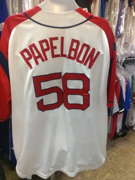 Vintage #58 JONATHAN PAPELBON Boston Red Sox MLB Majestic Jersey XXL