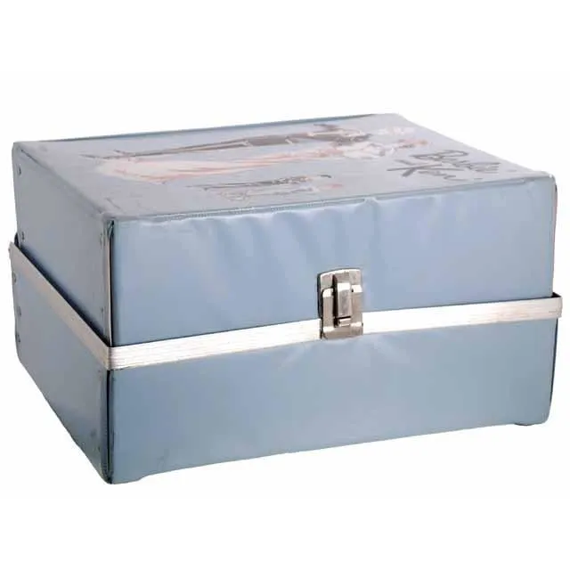 Vintage Barbie & Ken Trunk Case 1960s Ponytail Blue Vinyl