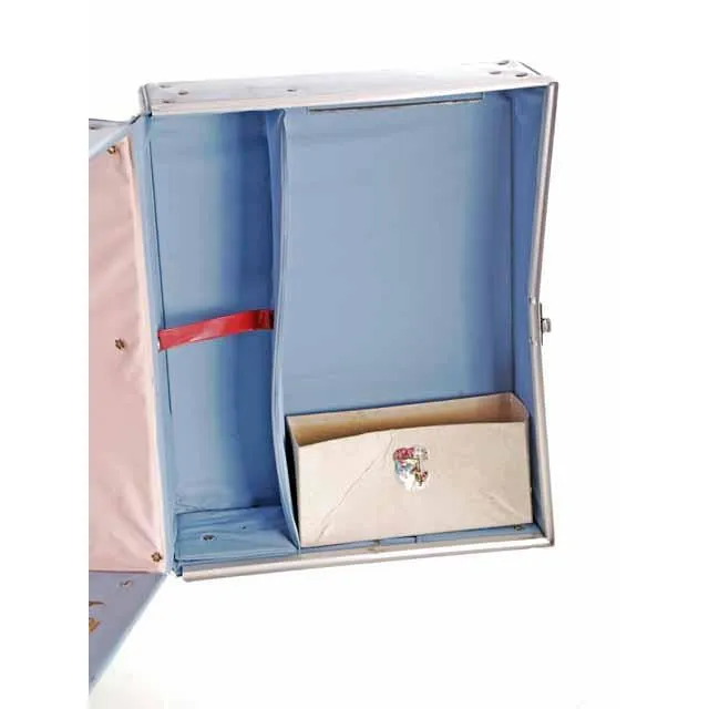 Vintage Barbie & Ken Trunk Case 1960s Ponytail Blue Vinyl