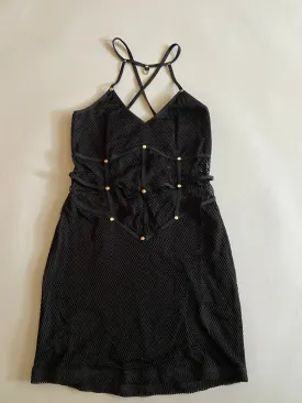 Vintage Lip Service Black Fishnet Mini Dress
