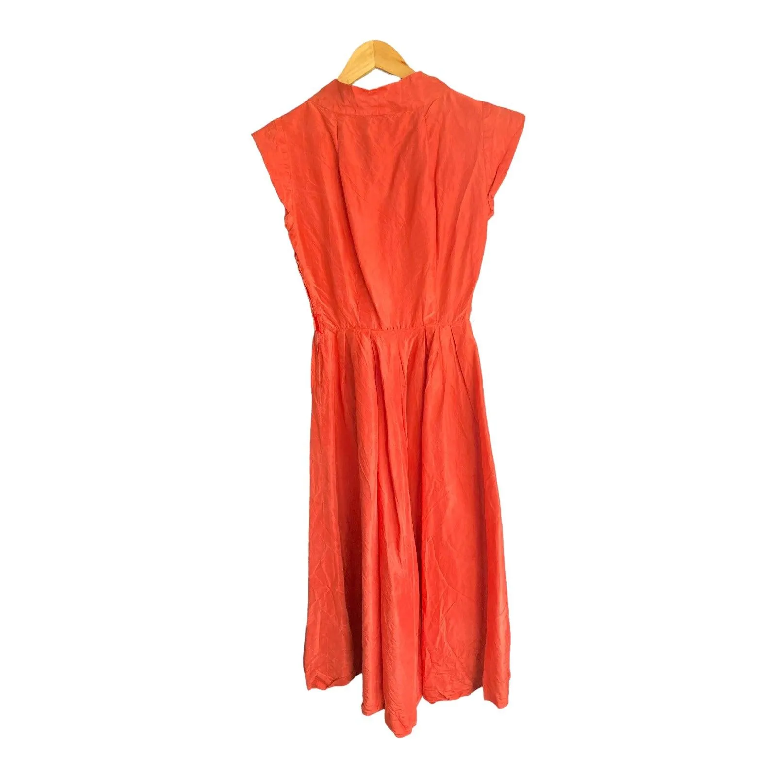 Vintage Orange Sleeveless Dress UK Size 4