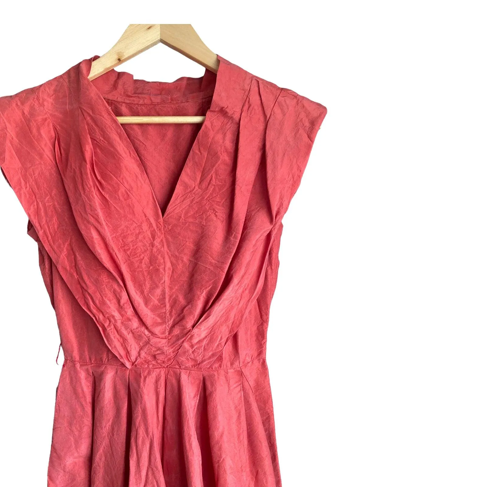 Vintage Orange Sleeveless Dress UK Size 4