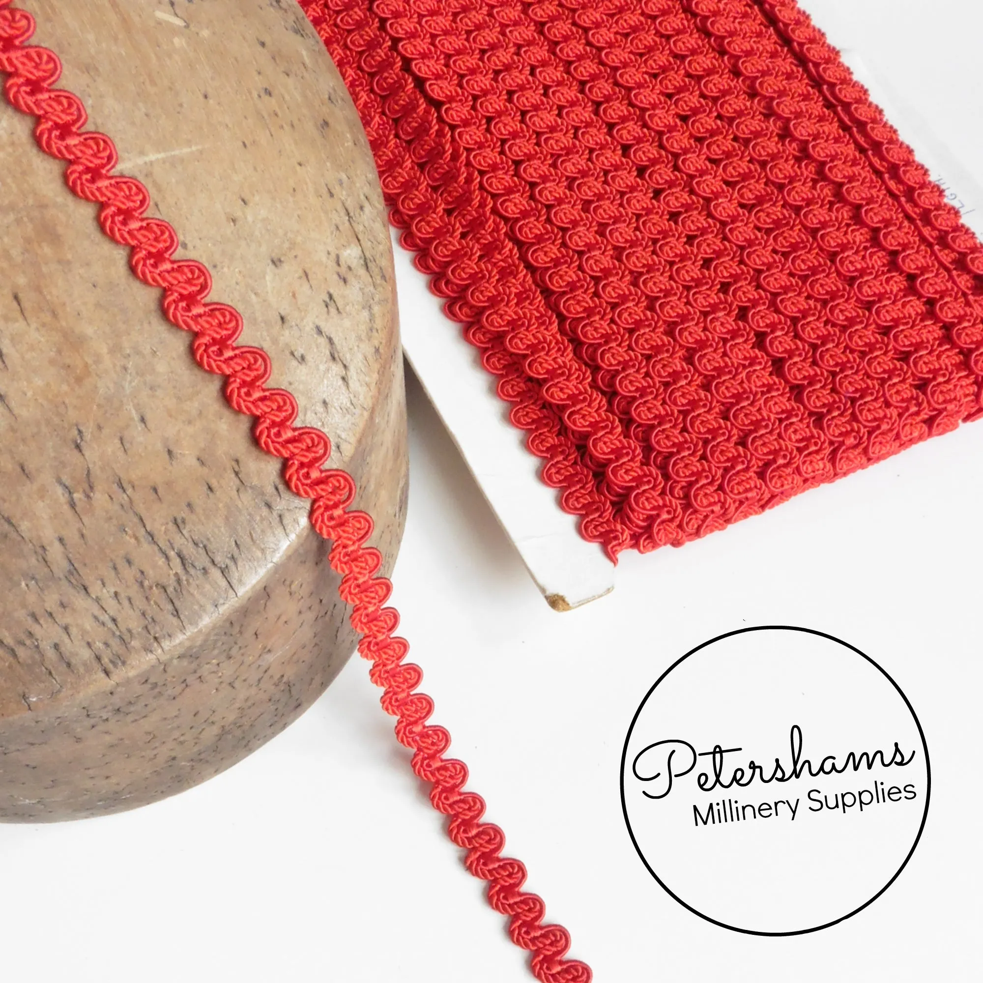 Vintage Red Silky Rope Braid Trim - 1m