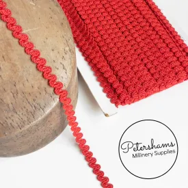 Vintage Red Silky Rope Braid Trim - 1m